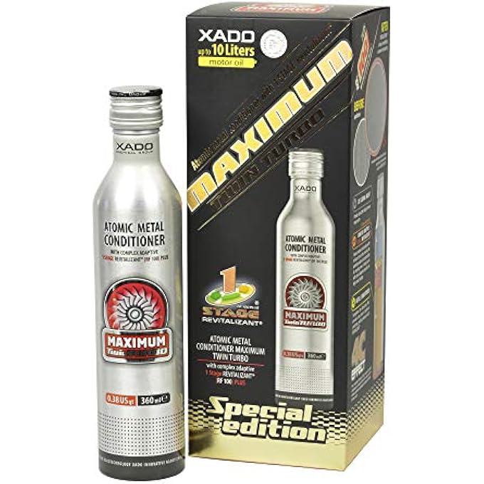Xado TWIN TURBO ENGINE OIL ADDITIVE, PROTECTS THE ENGINE, ADDITIVE FOR REPAIR AND AGAINST WEAR, ATOMIC METAL CONDITIONER WITH REVITALIZANT 1STAGE (HIGH PERFORMANCE ENGINES 3-10 L OIL VOLUME) - Image 2